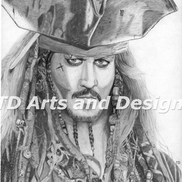 Jack Sparrow Drawing - Etsy