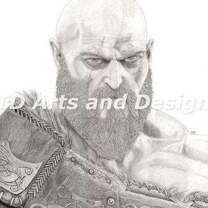 Kratos the God of War - Drawing print