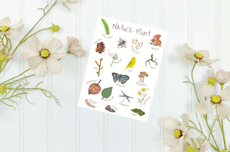 Nature Scavenger Hunt Printable Outdoor Game Nature Game Etsy