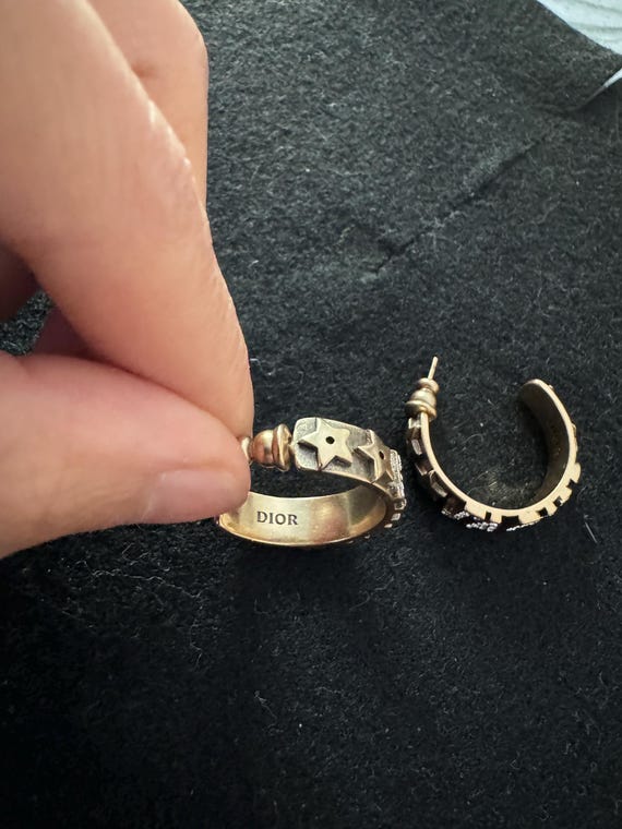 Dior Jadior Crystal Small Hoop Earrings - Etsy