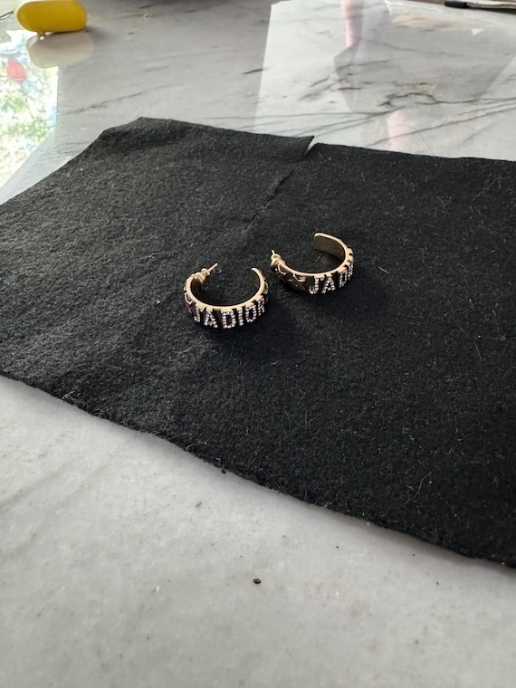 Dior Jadior Crystal Small Hoop Earrings - Etsy