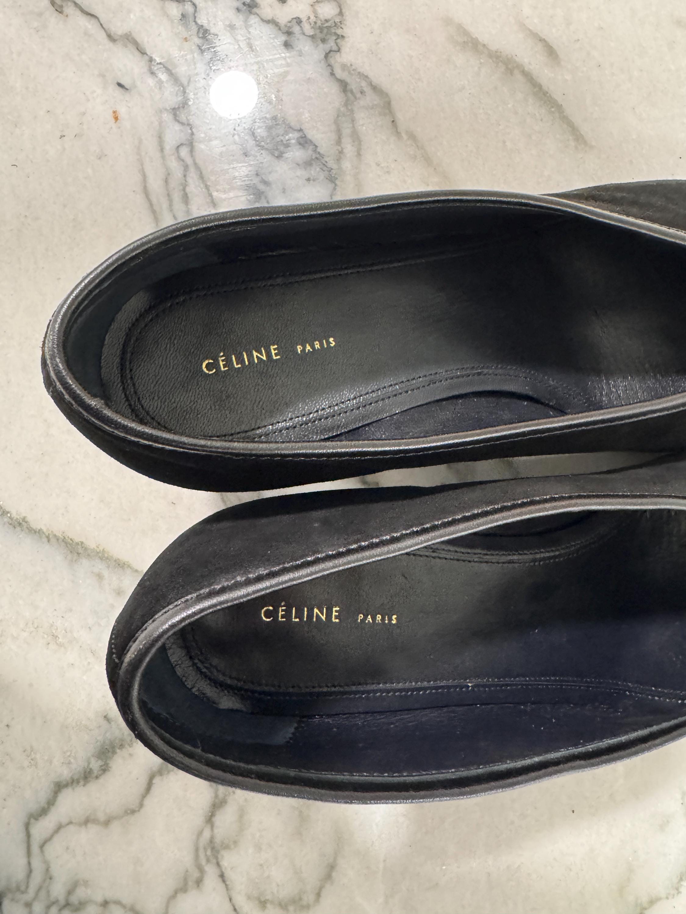 Old CELINE Phoebe Philo Era Black Suede Pumps 36 - Etsy