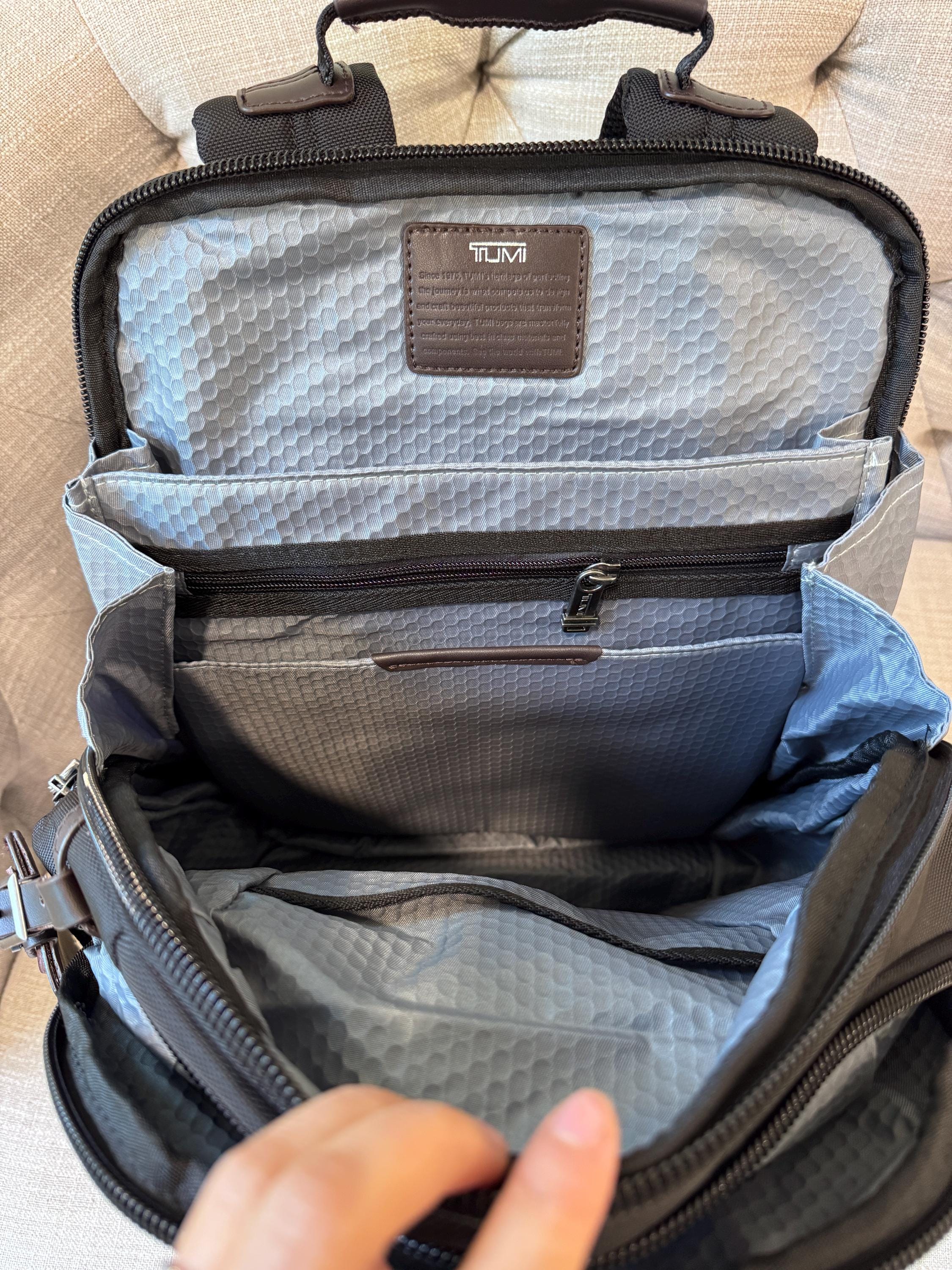 Tumi Alpha Bravo Knox Black With Brown Leather Backpack - Etsy