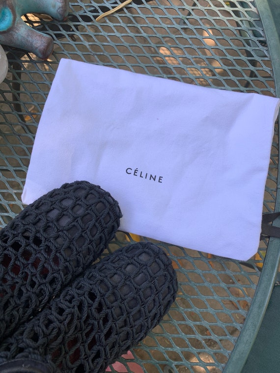 Céline Black Glove Mesh Heels Boots 36 -  Canada