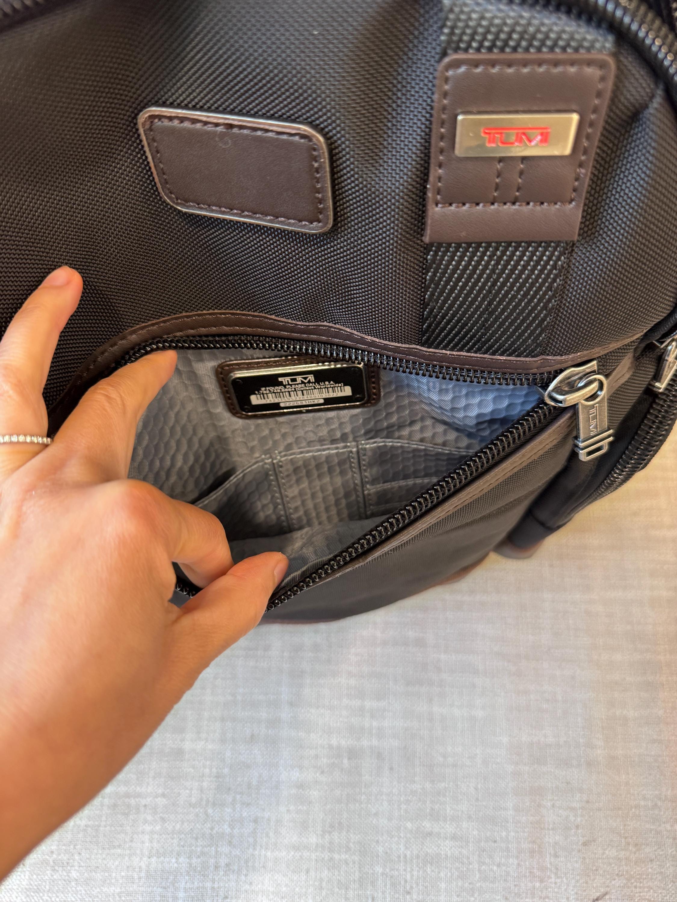 Tumi Alpha Bravo Knox Black With Brown Leather Backpack - Etsy