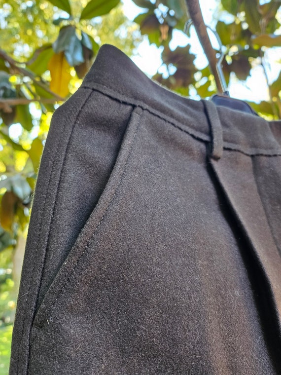 Acne Studios khaki wool cashmere tailored Straigh… - image 4