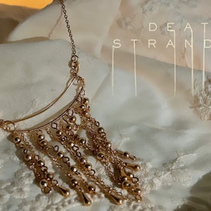 Death Stranding Necklace, Kojima Death Stranding Copper Plating Alloy Necklace Jewelry Cosplay Props