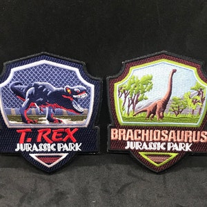 Jurassic Park Patches and Sticker Set