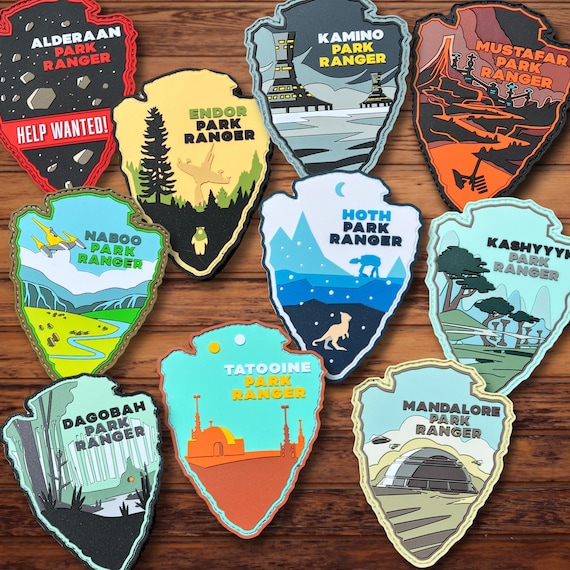 Star Wars Park Ranger, National Park, PVC Patches 10 Designs available!