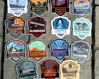 Star Wars National Park Sticker Set