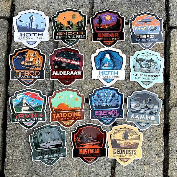 Star Wars National Park Sticker Set