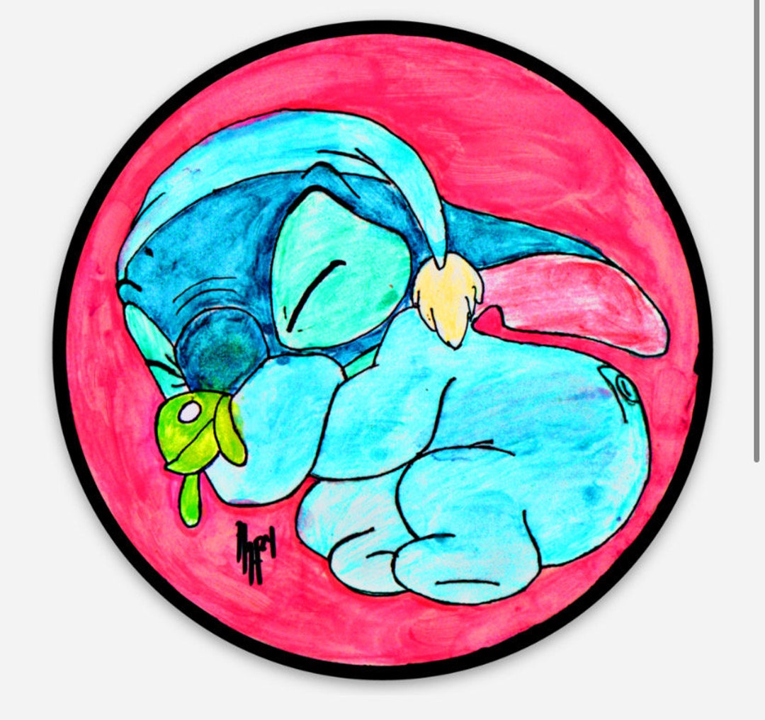 Sleepy Alien Puppy Sticker - Etsy