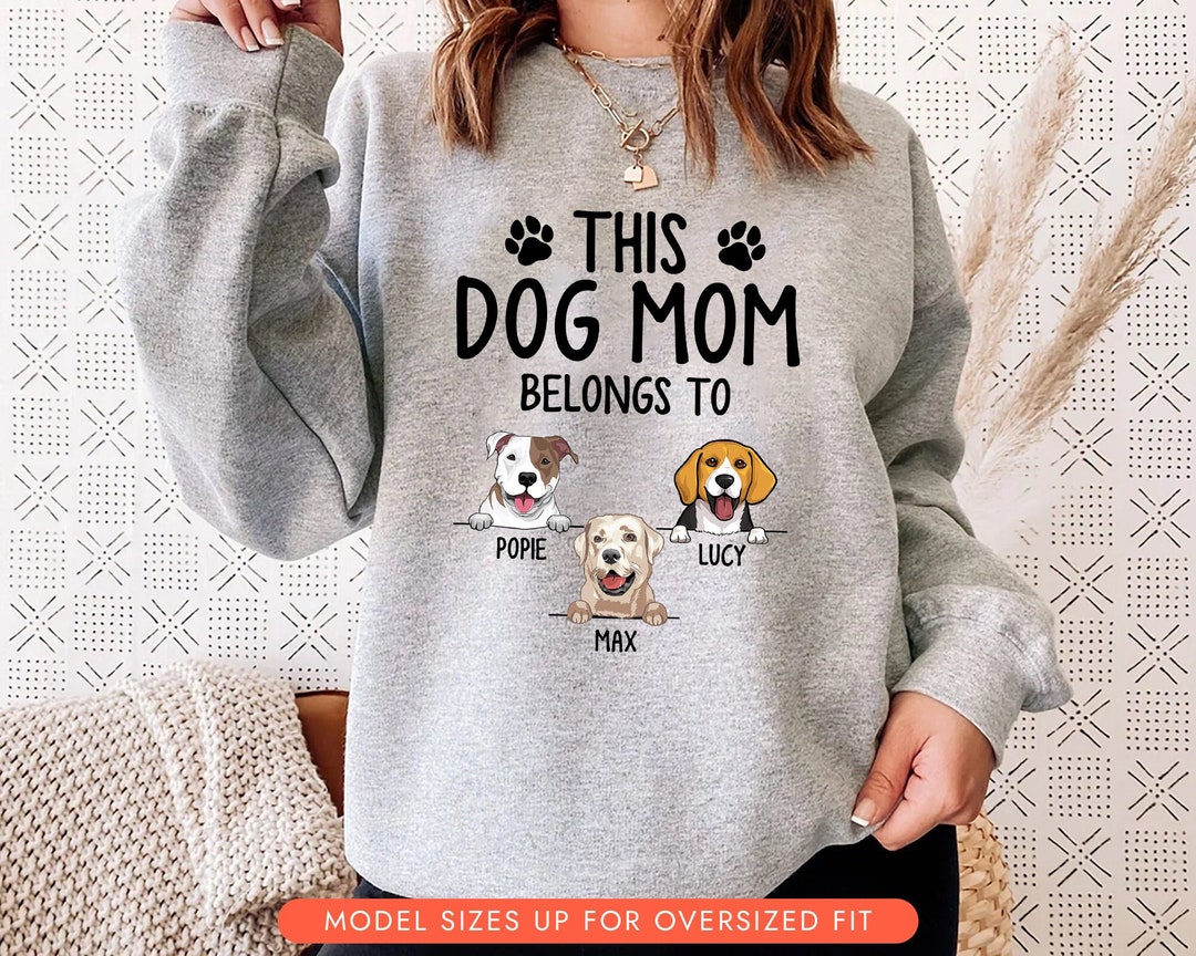 Custom Dog Mom Shirt Dog Mom Belongs to Shirt Funny Mom Etsy