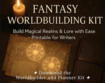 Fantasy World Building Kit: Writer's Lore Guide & Planner (druckbare PDF)