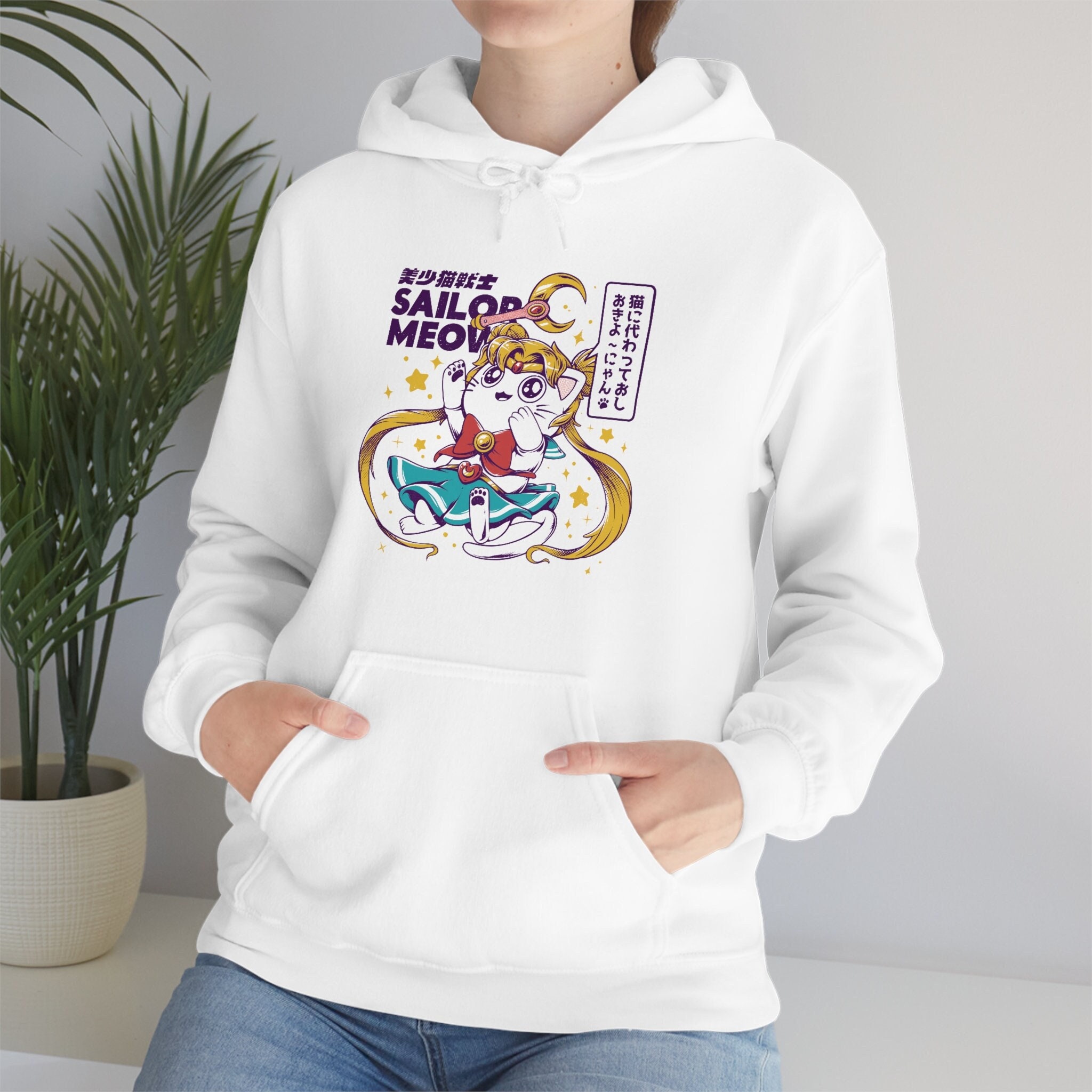 Sailor Moon Hoodie Sailor Moon Sailor Meow Sailor Moon Sweater sold by Lovely Milly 40 OFF SKU 38674048 Printerval