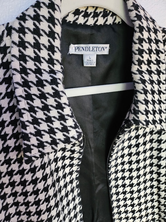 PENDLETON houndstooth wool bomber jacket