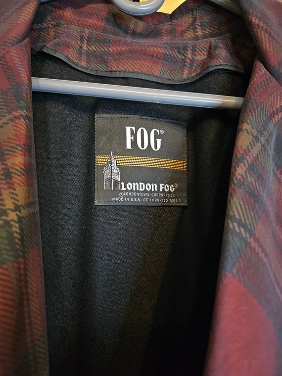 London Fog plaid trench coat - image 3