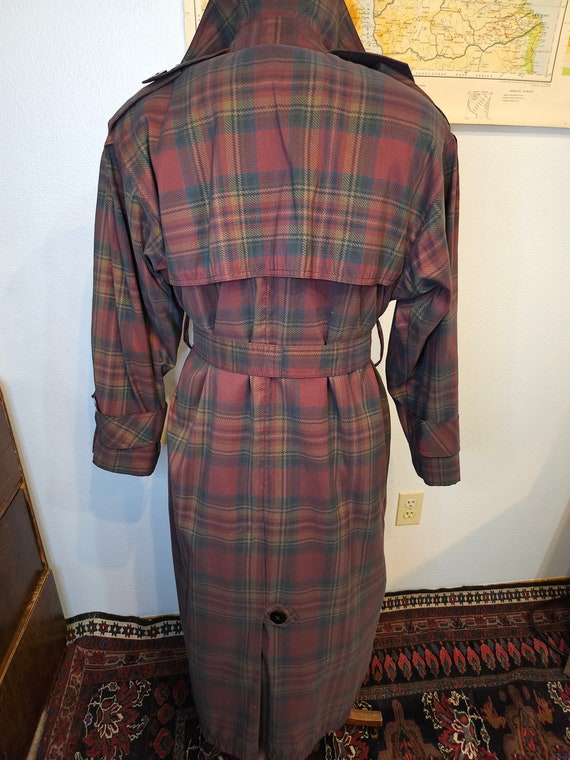 London Fog plaid trench coat - image 9