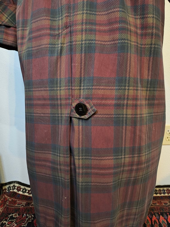 London Fog plaid trench coat - image 8