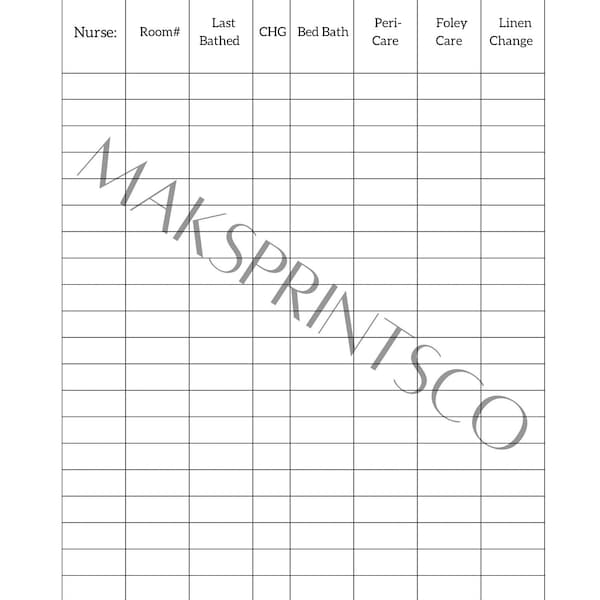 Cna report shower sheet Etsy Schweiz