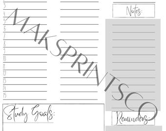 Weekly Course Assignment Tracker// Reminder