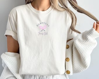 Hamptons Tennis Club Shirt Tennis Shirt Tennis Clothes Social Club Shirt Old Money Aesthetic Hampton Shirt Preppy Stuff Tennis Tshirt Tennis