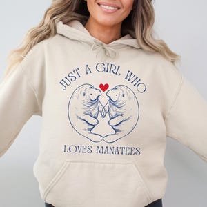 Manatee Oceancore Manatee Hoodie Coconut Girl Womensclothing Florida Shirt Ocean Inspired Style Fisherman Aesthetic Manatee Sweatshirt