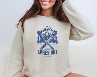 Apres Ski Sweatshirt Apres Ski Sweater Old Money Aesthetic Apres Ski Colorado Sweatshirt Skiing Sweatshirt Ski Sweatshirt Aspen Sweatshirt