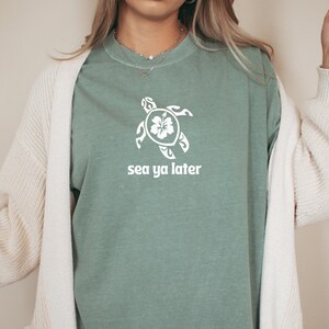 Sea Turtle Sea Turtle Gift Turtle Lover Gift Ecology Shirt Coconut Girl Oceancore Hawaii Shirt Maui Shirt Honolulu Beach Shirt  Beach Tshirt