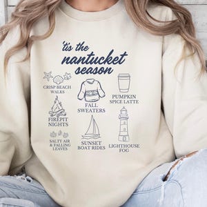 Nantucket Sweatshirt Fall Sweatshirt Nantucket Shirt Old Money Aesthetic Preppy Stuff Massachusetts Sweatshirt Womensclothing Nantucket