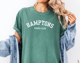 Hamptons Tennis Club Shirt Tennis Shirt Tennis Clothes Social Club Shirt Old Money Aesthetic Hampton Shirt Preppy Stuff Hamptons Shirt