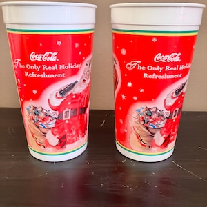 1990&#39;s 2  Collectable Coca-Cola Christmas Cups