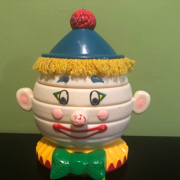 Vintage Texas Instruments Clarence the Clown Stacking Talking Toy 1991 Working