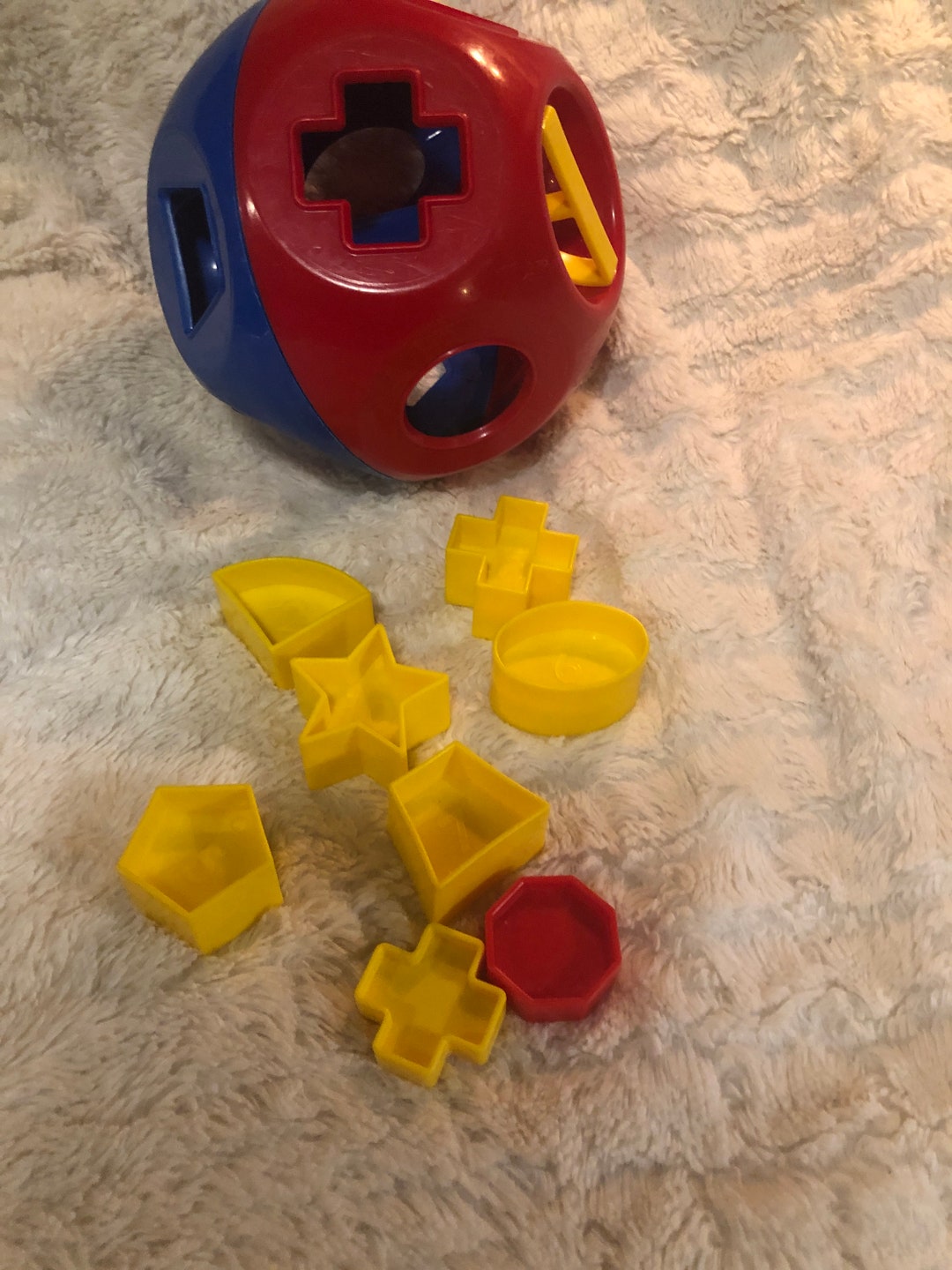 Vintage Tupperware Toys Shapeoball Shape Sorter Etsy