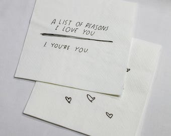 Custom Your Handwriting Napkins,Personalized Handwritten Note Paper Napkins,Custom Love Note Paper Napkins,Custom Phrases or Quotes Napkins