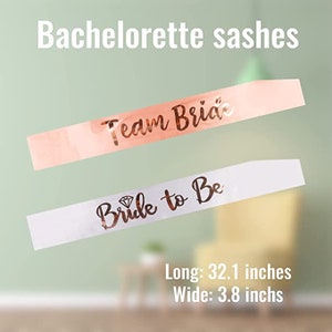 10 Pack Bride To Be Sashes & Team Bride Sashes, Bridesmaid Sashes, Bachelorette Sashes, Bridal Party Sashes, Nash Bash, Bridal Party Favor image 4