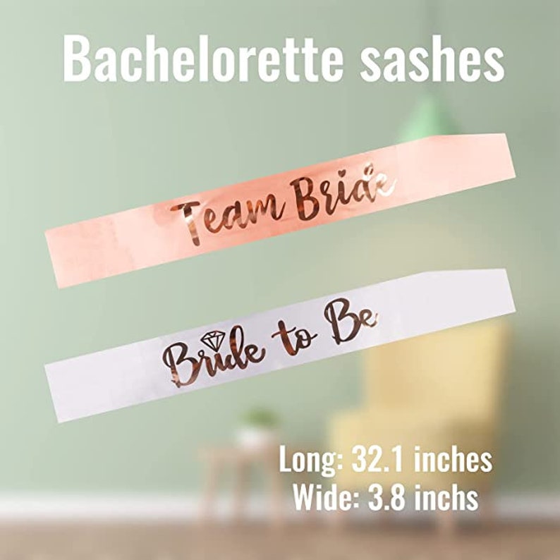 10 Pack Bride To Be Sashes & Team Bride Sashes, Bridesmaid Sashes, Bachelorette Sashes, Bridal Party Sashes, Nash Bash, Bridal Party Favor image 4