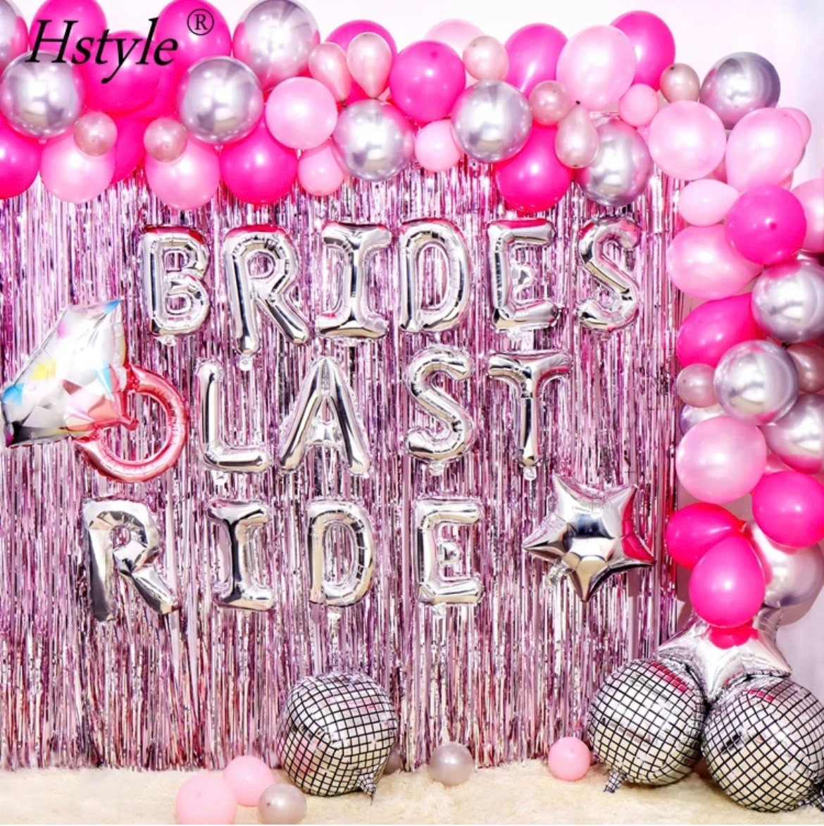 Brides Last Ride Bachelorette Complete Decoration Kit 95 Pieces Nash Bash Bachelorette Party Balloon Arch Hen Party