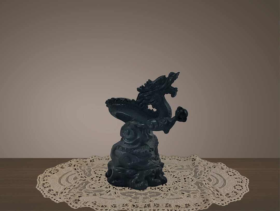 Vintage Ironwood Dragon Figurine, Chinese Dragon Statue, Feng Shuai Etsy