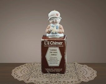 décoration vintage clochette Hershey's, porcelaine céramique, peinte à la main, chocolat, décoration de Noël, boîte d'origine