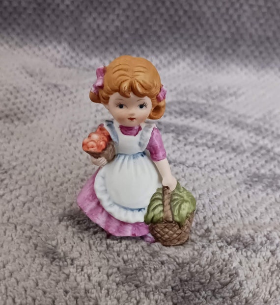 Vintage Little Girl Figurines Days of the Week Etsy
