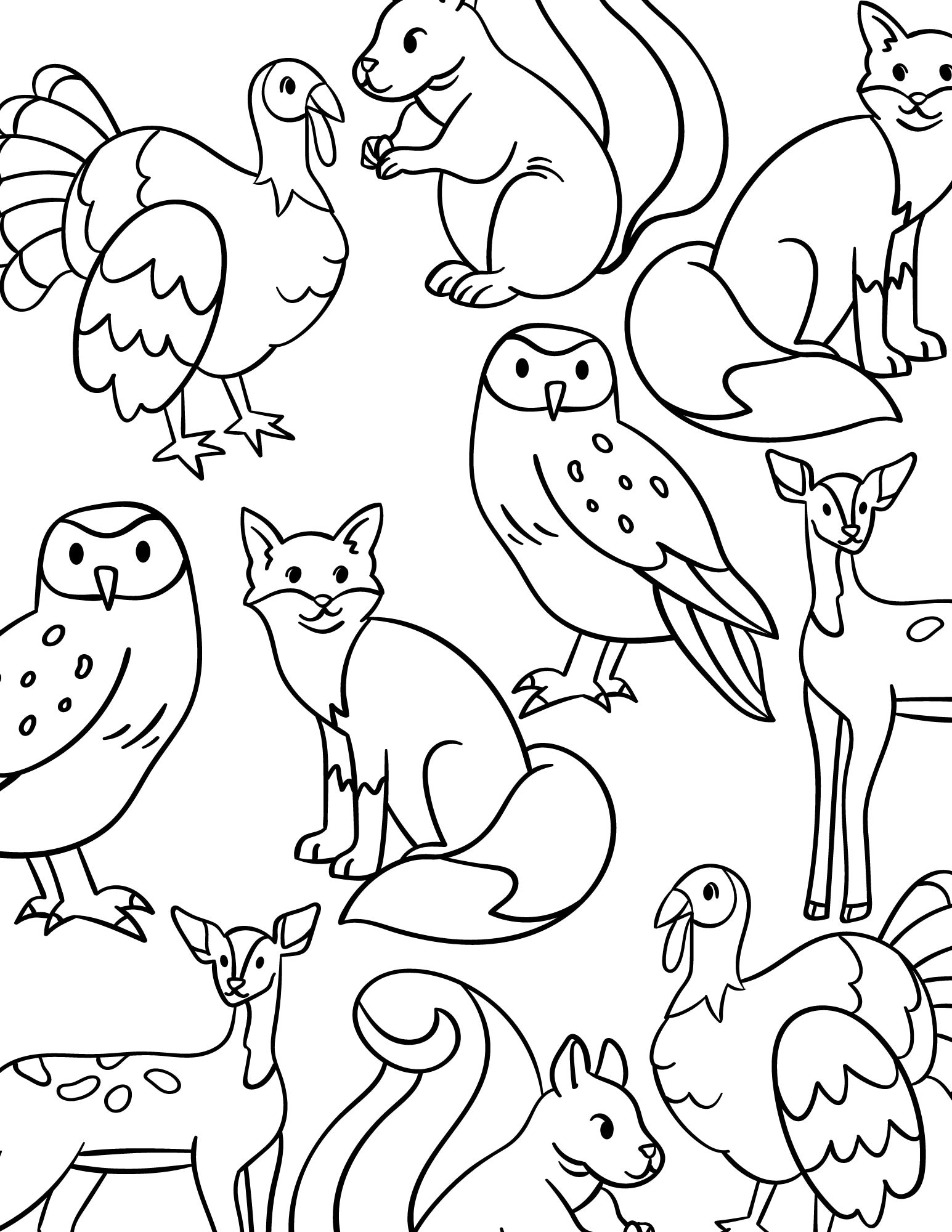 10 Autumn Coloring Pages, Fall Coloring Pages, Colouring Pdf, 10