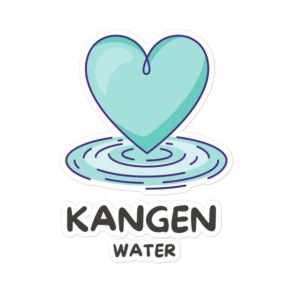 Kangen Water Heart Sticker, Kangen Water Sticker, Enagic Sticker, Water Sticker, Hydrogen Water Sticker, Hydration Bubble-free stickers