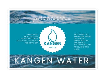Kangen Water Label Sticker, Kangen Water Sticker, Enagic