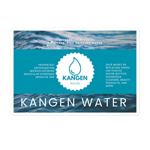 Kangen Water Label Sticker, Kangen Water Sticker, Enagic Sticker, Hydration Sticker, Bubble-free stickers