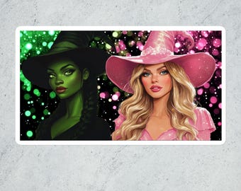 Sticker Wicked Movie: vinylsticker Glinda & Elphaba