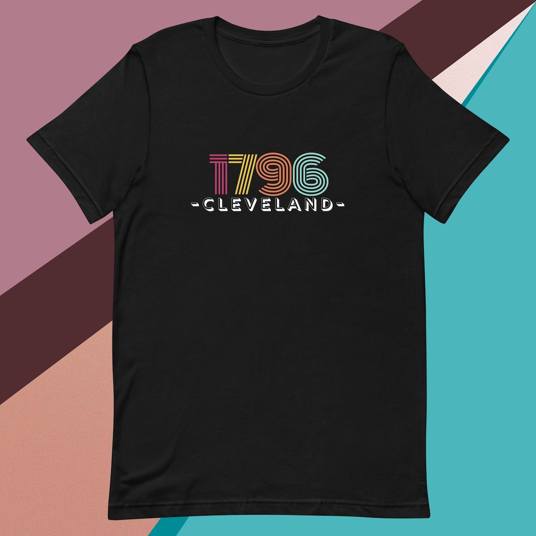 Cleveland Ohio 1796 T-shirt: Unisex Retro Style Tee