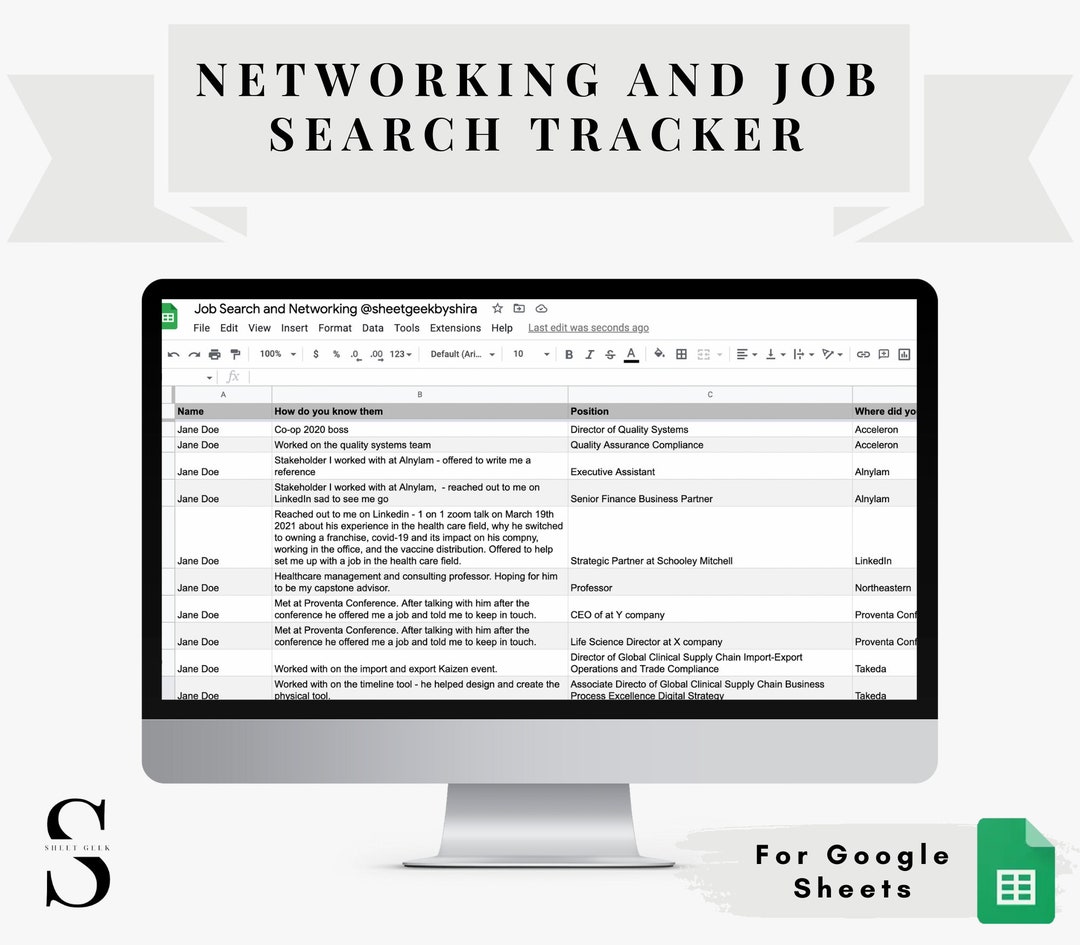 Digital Job Search and Networking Planner and Tracker Interview