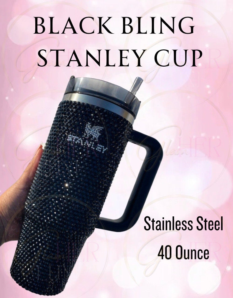Custom Stanley Bling Rhinestone 30 or 40 Oz Cup With Handle Black and  Silver Bezaddled Glass Rhinestones Authentic Stanley Cup -  Finland