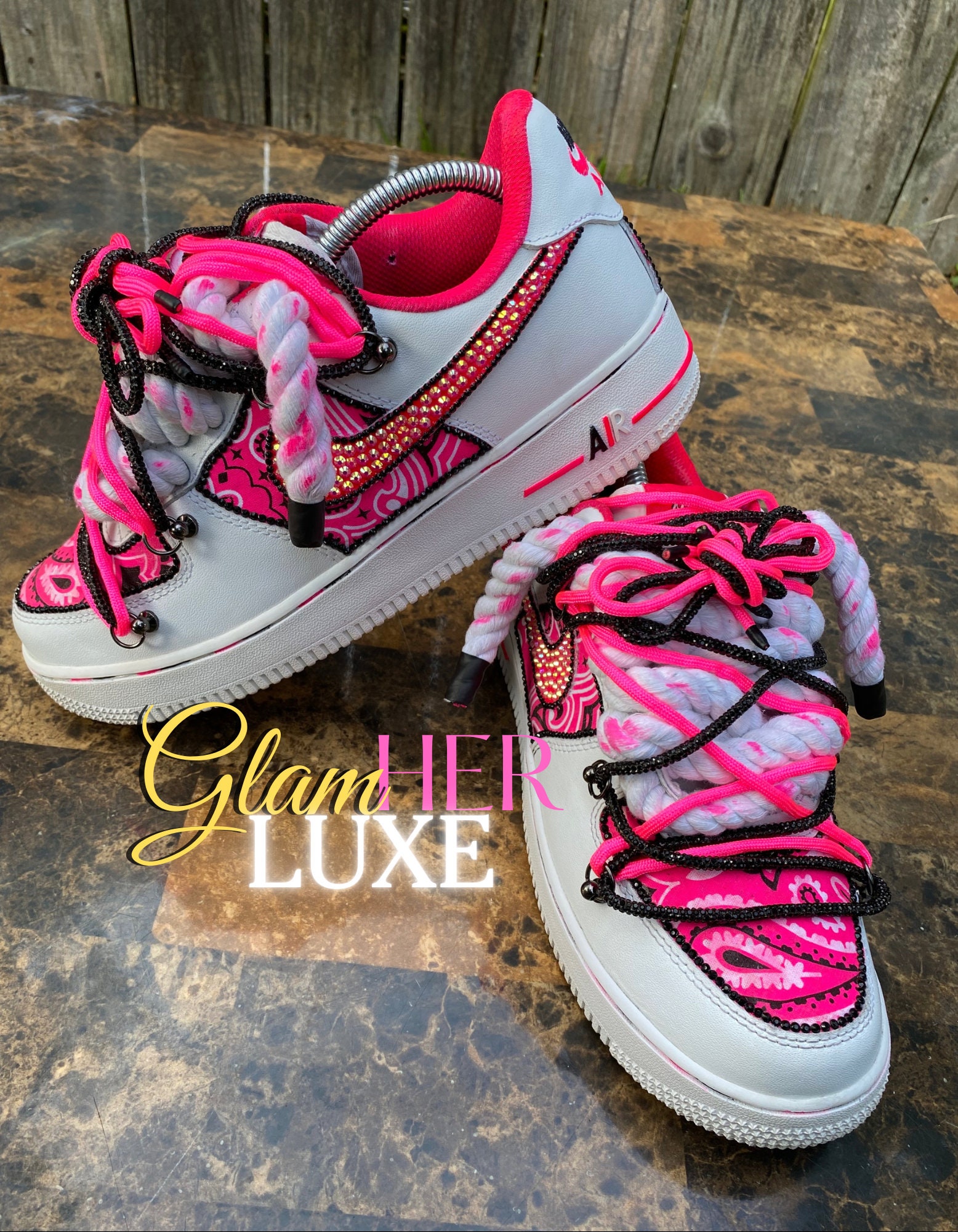 Pink and black air force best sale 1